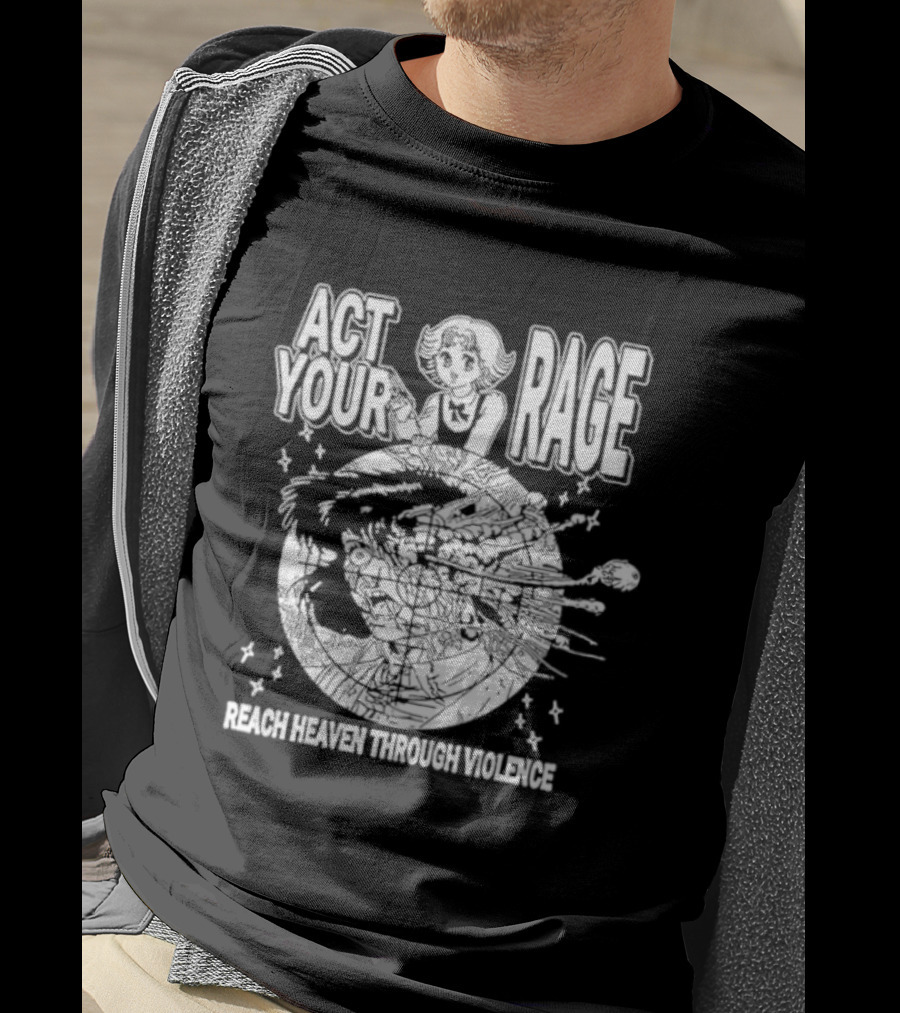 Ranze Eto Act Your Rage Reach Heaven Through Violence Anime Manga T-Shirt