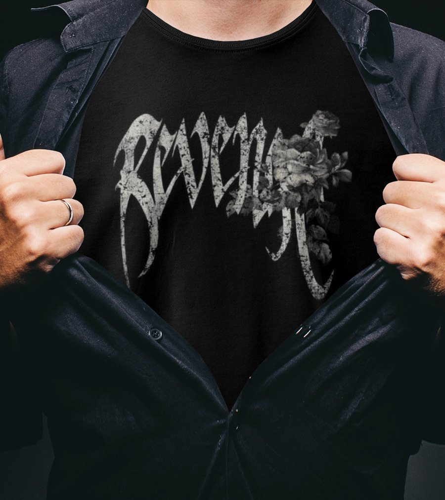 Revenge Store Dark Rose Arch Black T-Shirt