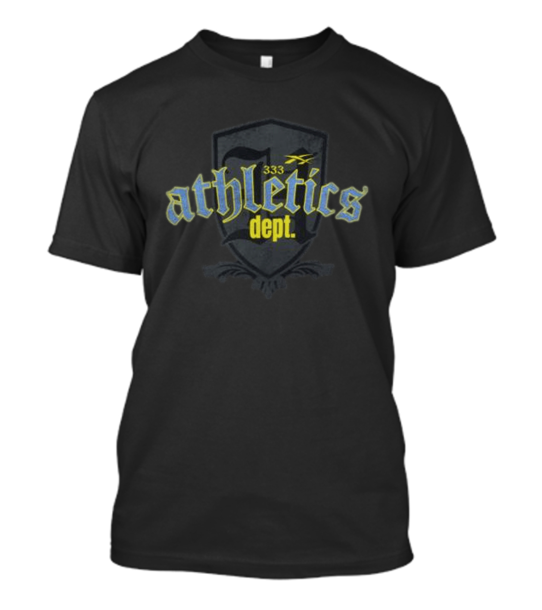 Revenge Store Glitter Arch Black Athletics Dept 333 T-Shirt