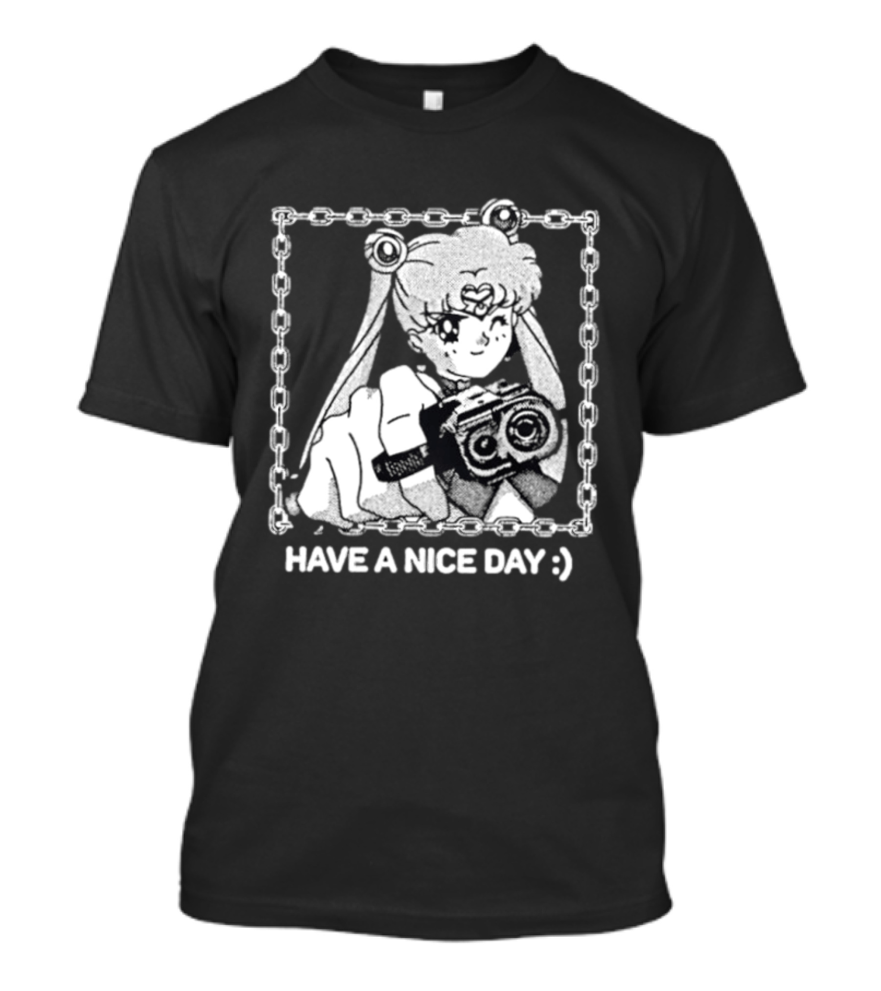 Sailor Moon Have A Nice Day Chain Frame Camera T-Shirt