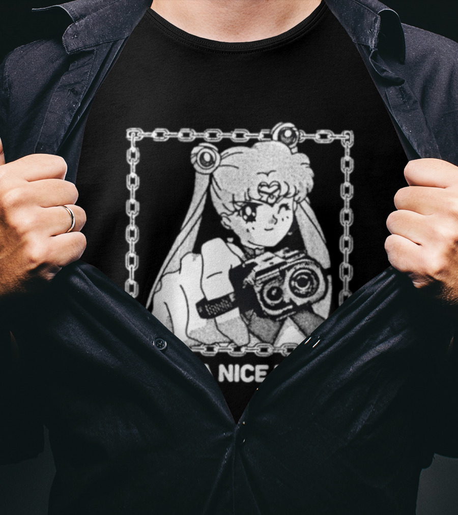 Sailor Moon Have A Nice Day Chain Frame Camera T-Shirt