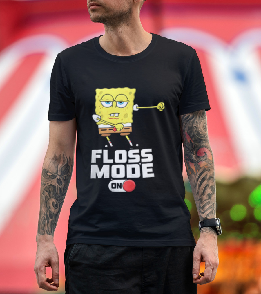 Squarepants Floss Mode On With Dabbing T-Shirt