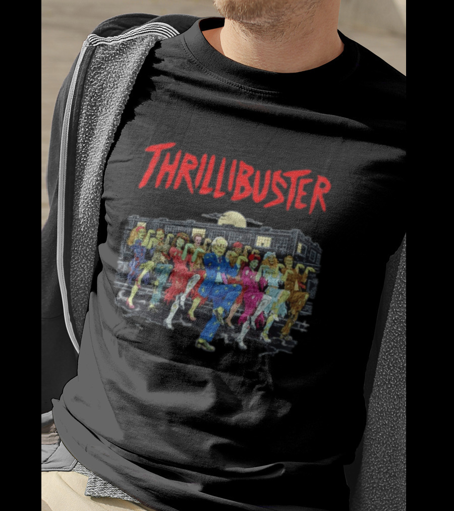 Thrillibuster Zombie Skeleton Dance Halloween Party Night T-Shirt