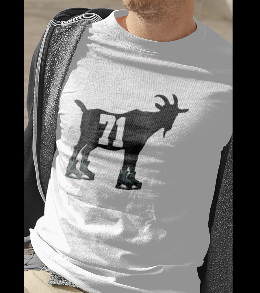 Boston Bruins 71 Goat Ice Skates Attilio Biasca Black T-Shirt