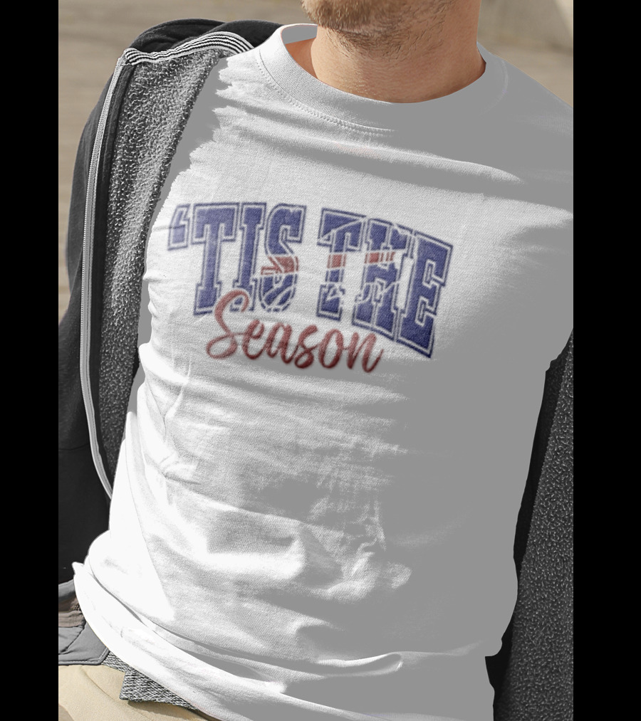 Buffalo Bills Tis The Season Distressed Lettering T-Shirt