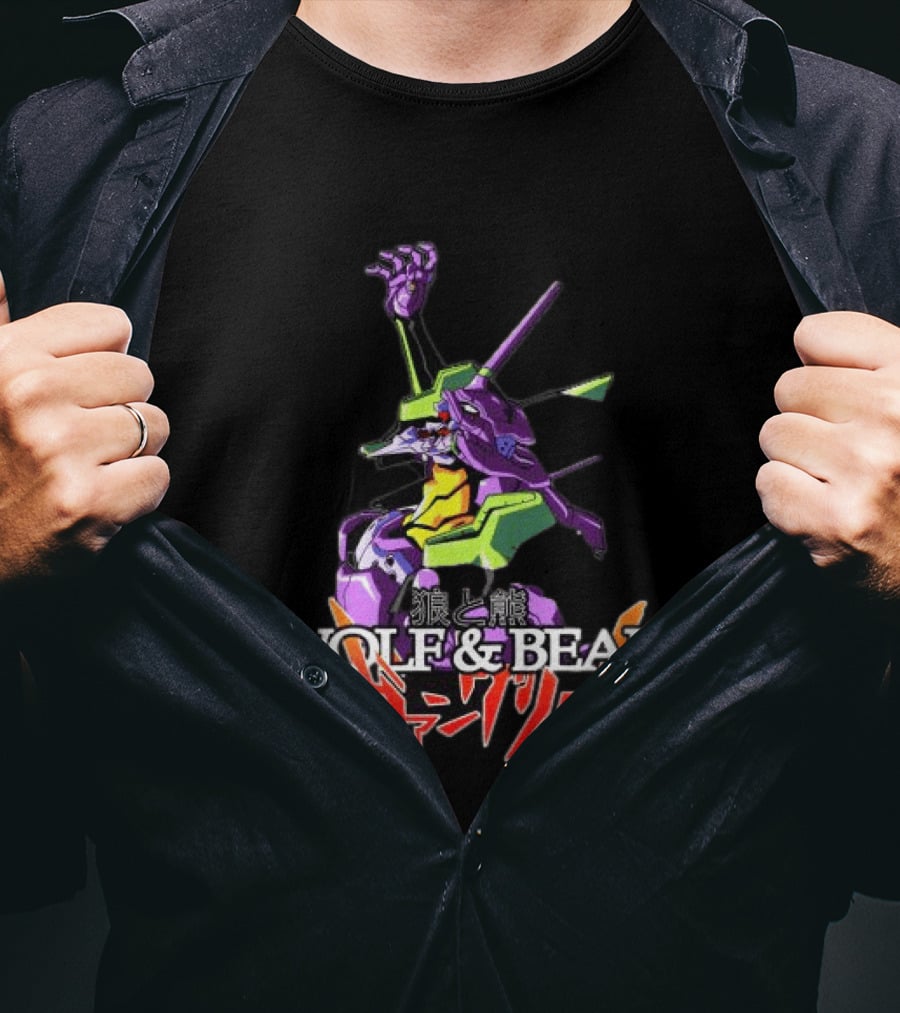 Wolf & Bear Store Shop Nge Tour Evangelion Mecha Anime T-Shirt