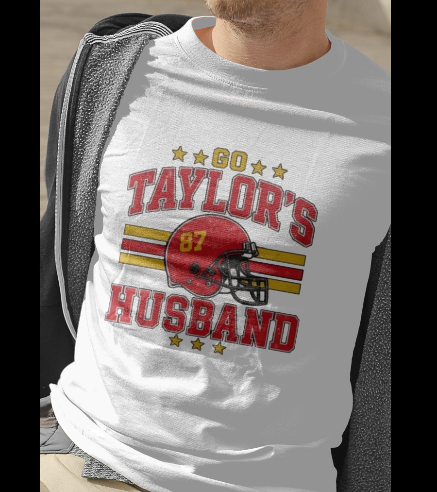 Go Taylor's Husband Football Helmet 87 Stars T-Shirt