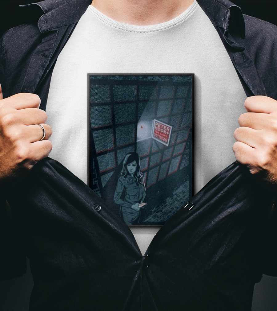 Peter Hook And The Light 9 18 2026 Del Mar CA Tour Woman In Dress Guard غرفة المراقبة T-Shirt
