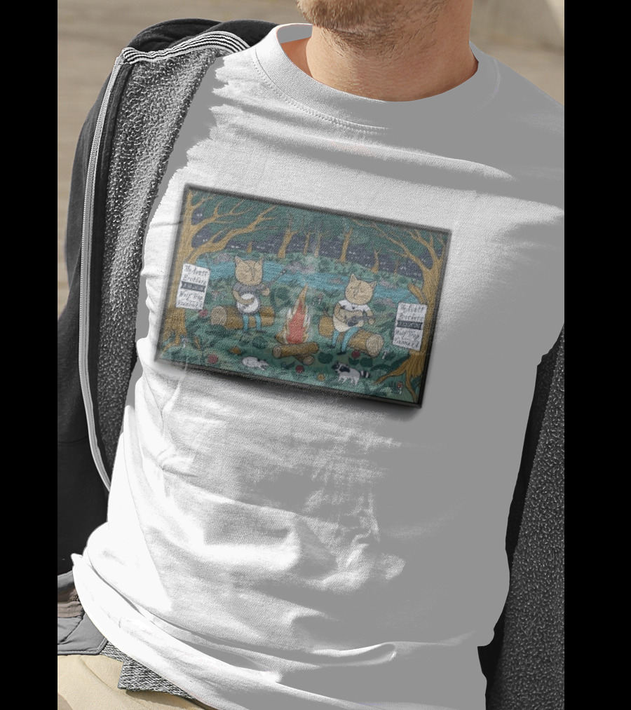 The Avett Brothers Vienna VA Tour 9 18 2026 Cats Playing Instruments By Campfire T-Shirt