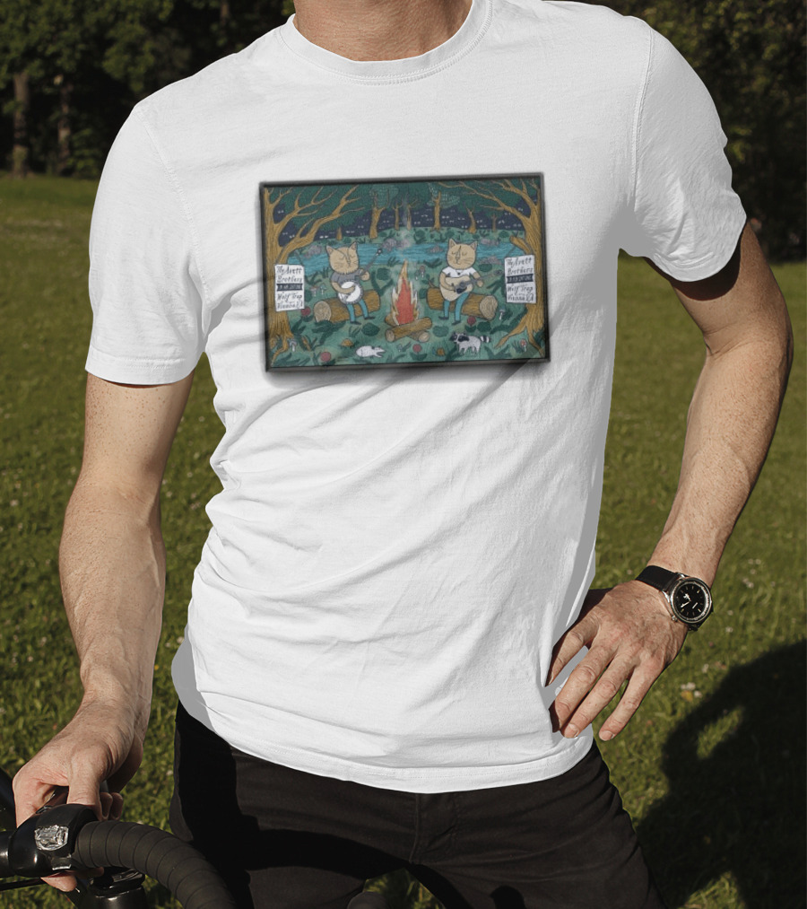 The Avett Brothers Vienna VA Tour 9 18 2026 Cats Playing Instruments By Campfire T-Shirt