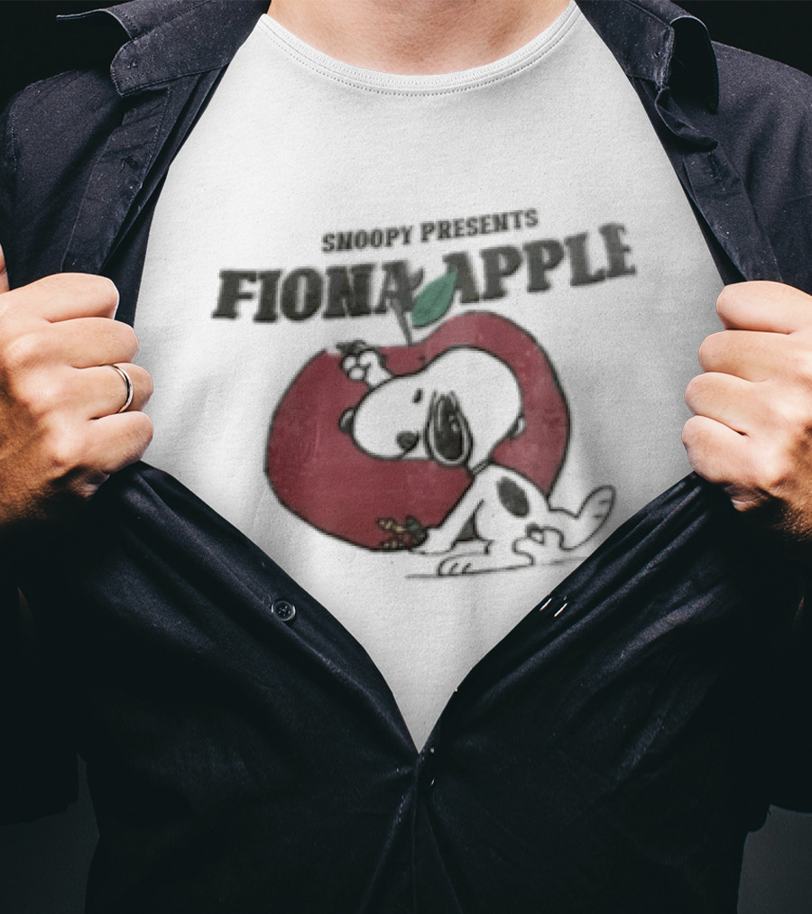 Snoopy Presents Fiona Apple Peanuts Red Cartoon Drawing T-Shirt