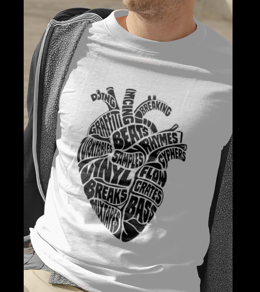 Heartbeat Of Hip Hop Culture Anatomy T-Shirt