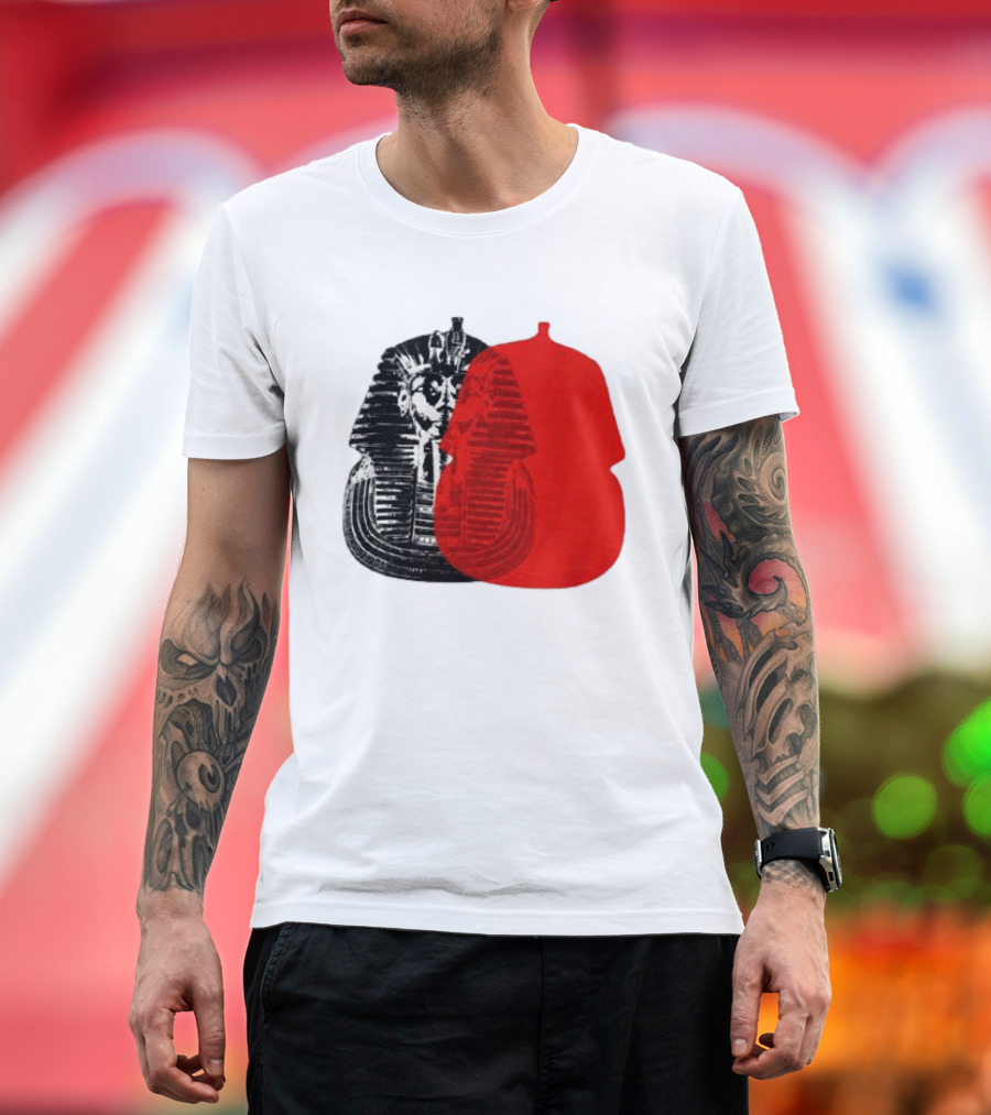 Pyramids Half Marathon Store The Tut Edit Egyptian Pharaoh Mask T-Shirt