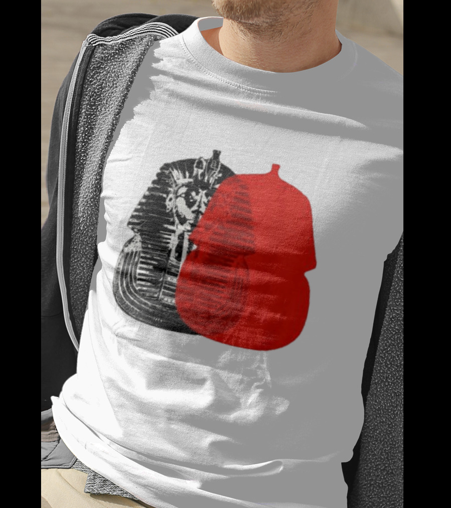Pyramids Half Marathon Store The Tut Edit Egyptian Pharaoh Mask T-Shirt