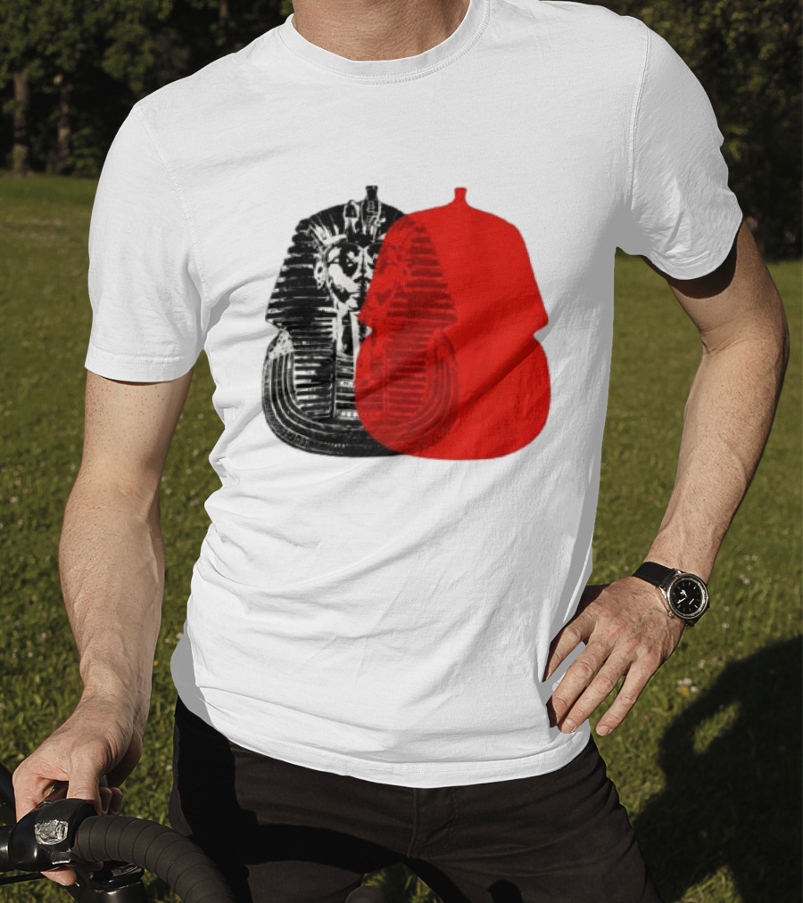 Pyramids Half Marathon Store The Tut Edit Egyptian Pharaoh Mask T-Shirt