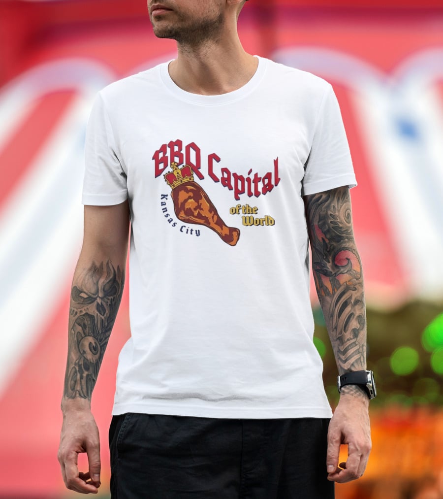 Kansas City BBQ Capital Of The World Crowned Barbecue Leg T-Shirt