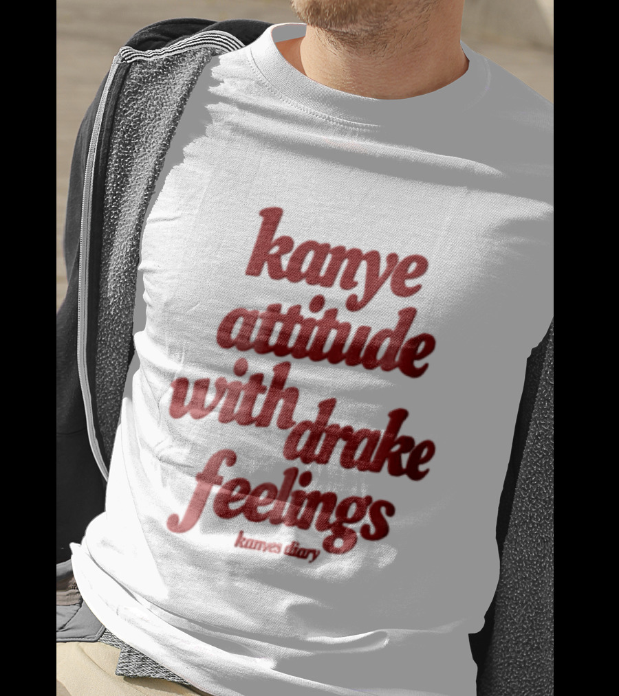 Kanye Attitude With Drake Feelings Kanyes Diary Red T-Shirt