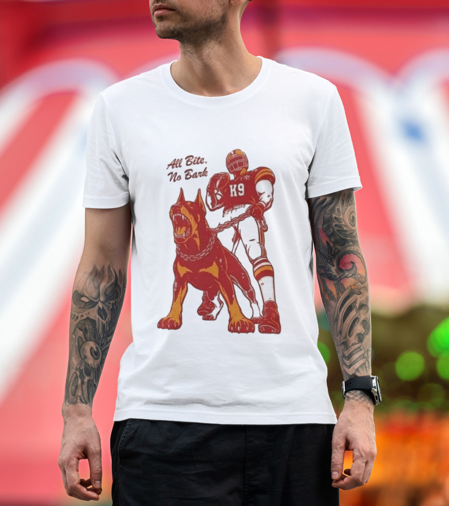 Kenneth Walker III K9 All Bite No Bark Football Player And Dog T-Shirt