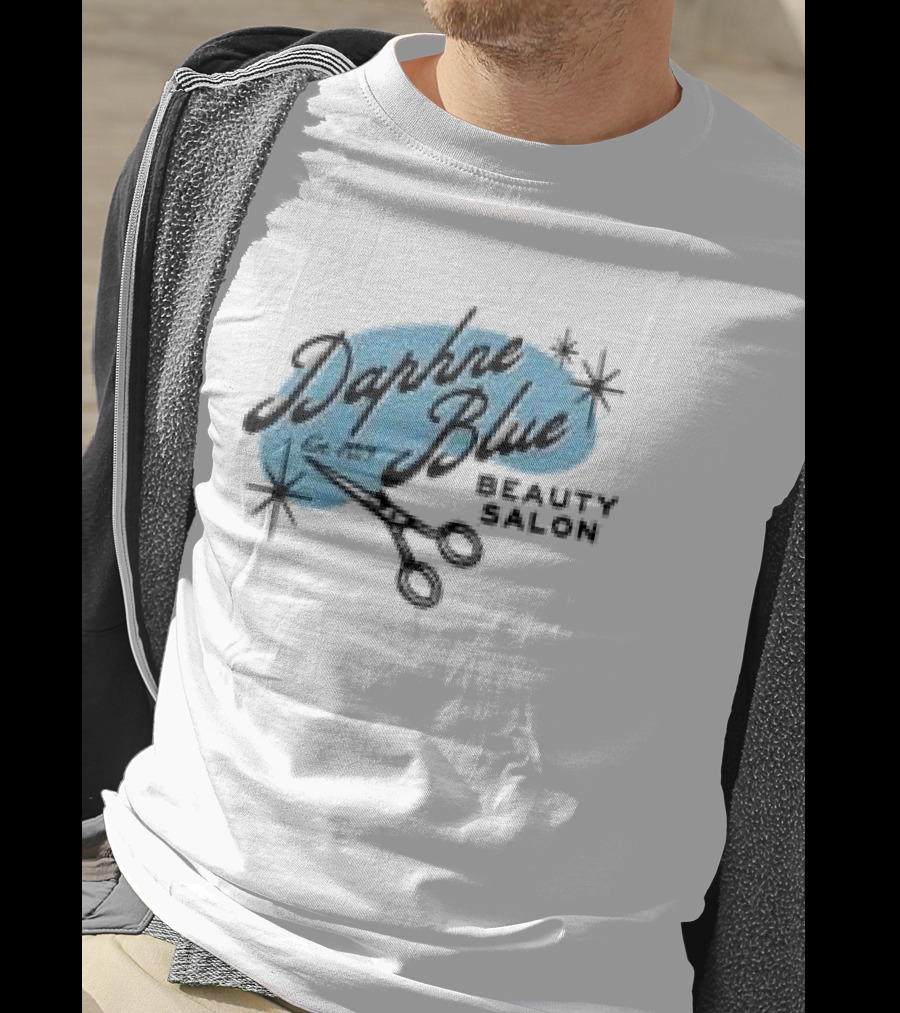 Daphne Blue Beauty Salon Est. 1983 Scissors Stars T-Shirt