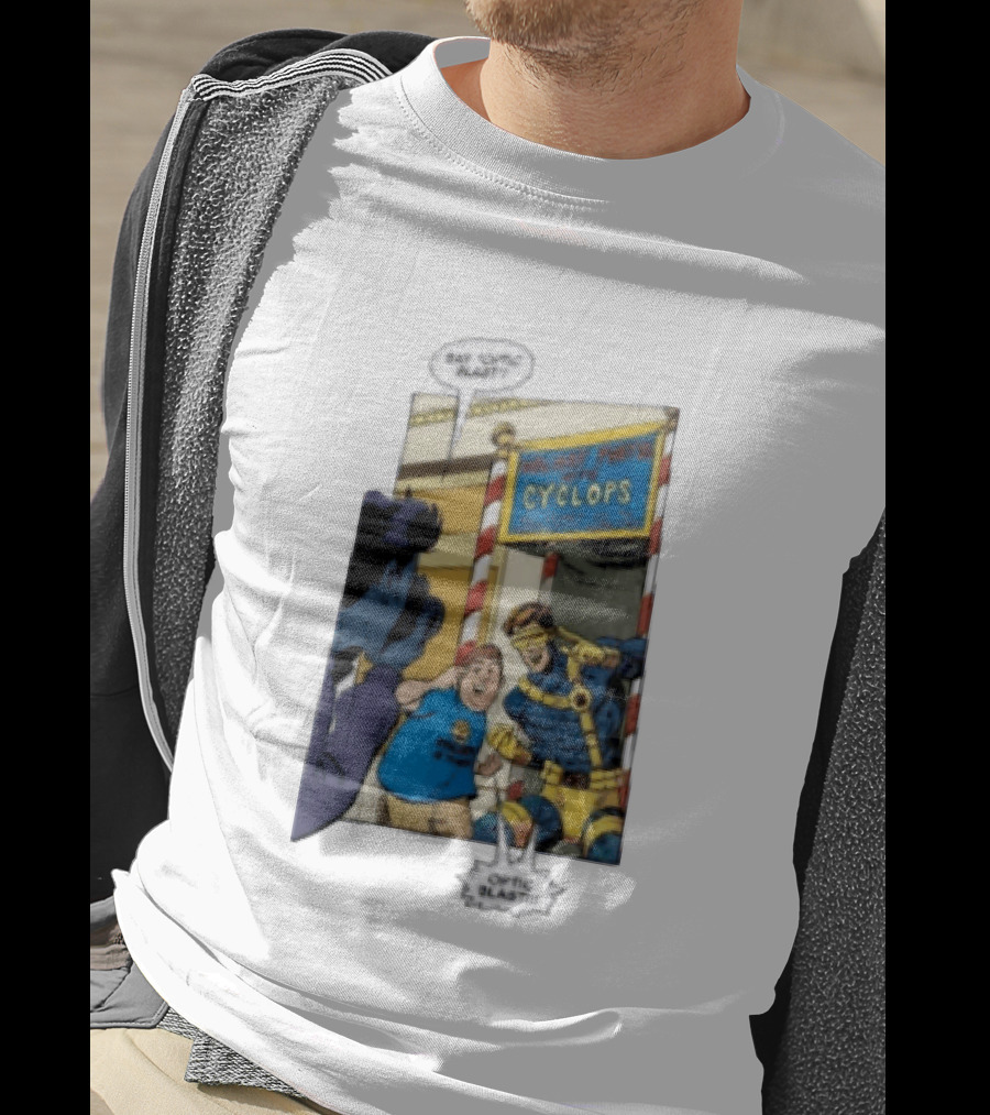 Cyclops Optic Blast Pose Comic Panel Marvel X Men Humor T-Shirt