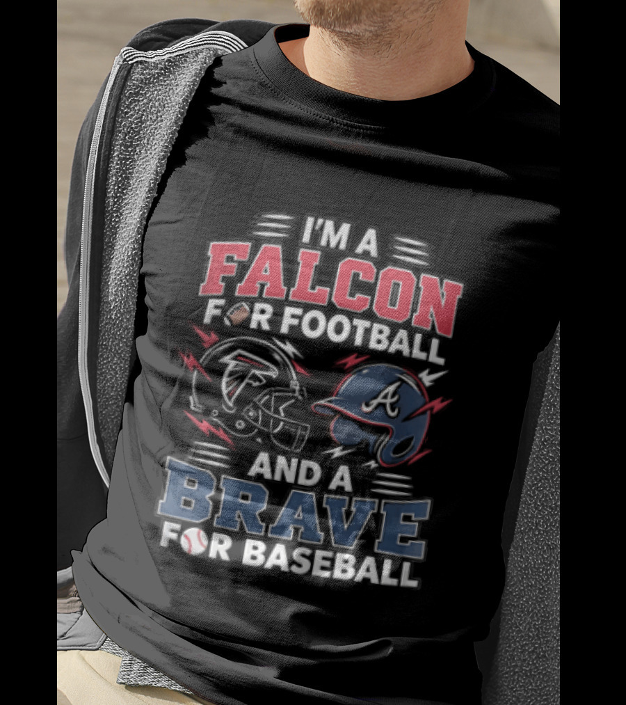 Atlanta Falcons Braves Football And Baseball Fan T-Shirt