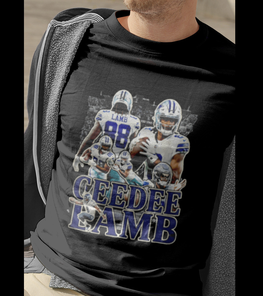 Dallas Cowboys Ceedee Lamb 88 NFL Football Multiple Action Poses T-Shirt