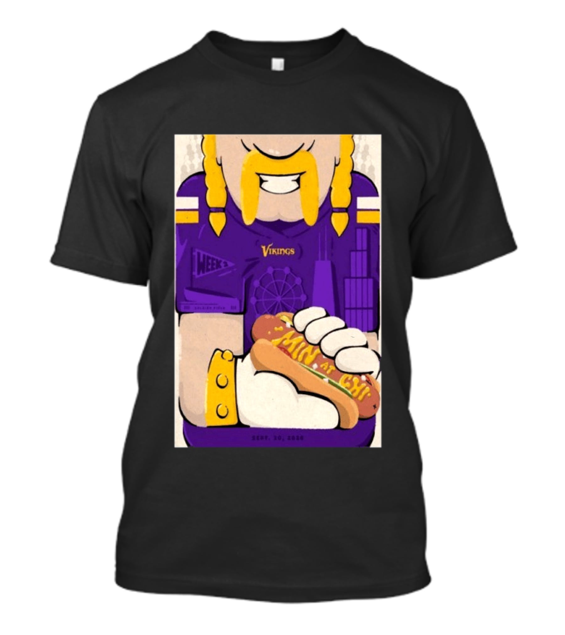 Minnesota Vikings Vs Chicago Bears September 20 2026 Soldier Field Chicago Illinois NFL Week 3 Event T-Shirt