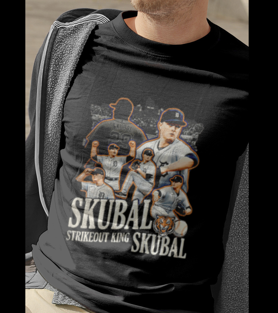 Detroit Tigers Skubal Strikeout King Baseball Pitcher Tiger T-Shirt