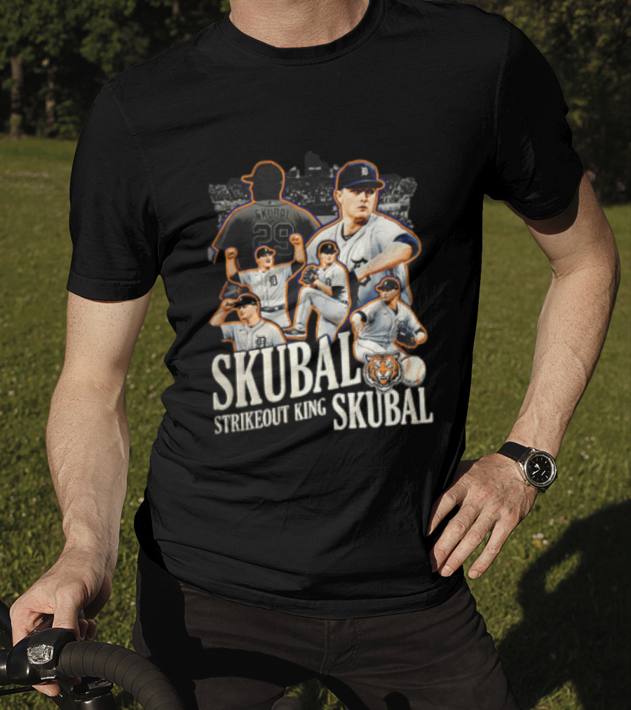 Detroit Tigers Skubal Strikeout King Baseball Pitcher Tiger T-Shirt