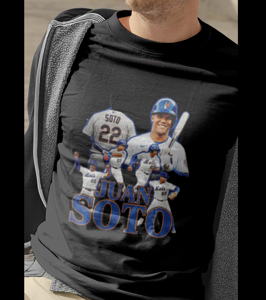 New York Mets Juan Soto 22 Baseball Player Collage T-Shirt