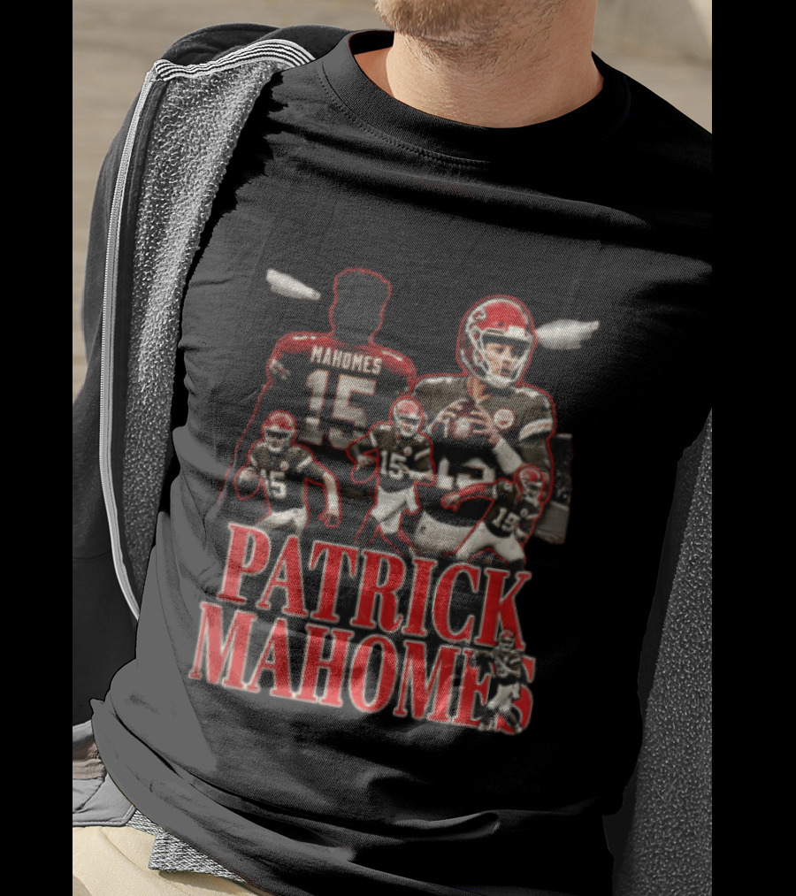 Kansas City Chiefs Patrick Mahomes Vintage Football Player Collage T-Shirt