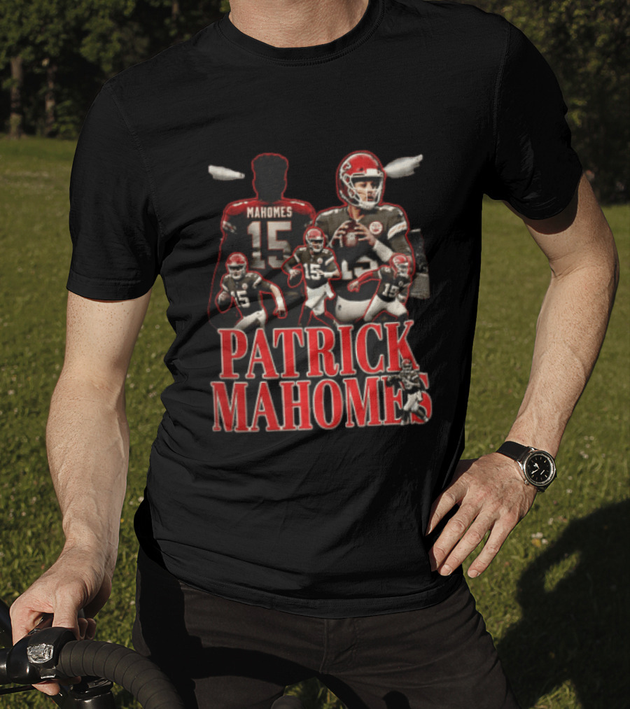 Kansas City Chiefs Patrick Mahomes Vintage Football Player Collage T-Shirt