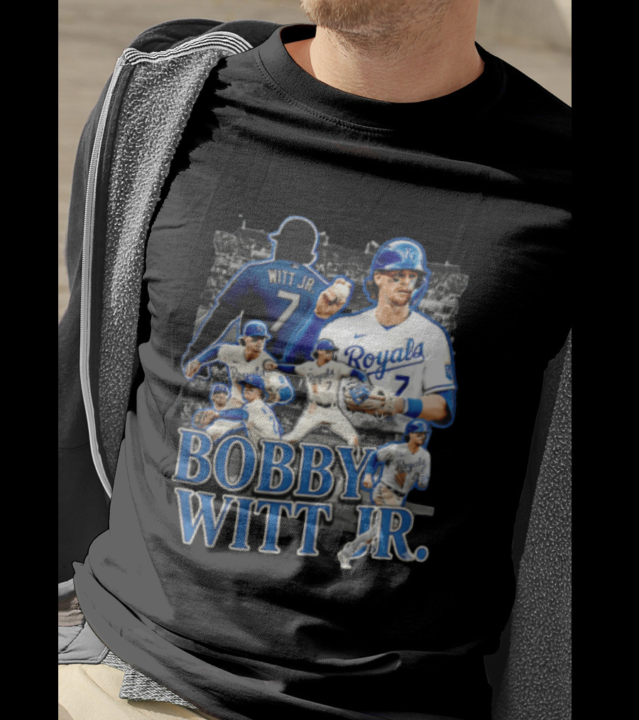 Kansas City Royals Bobby Witt Jr Multiple Poses Collage T-Shirt