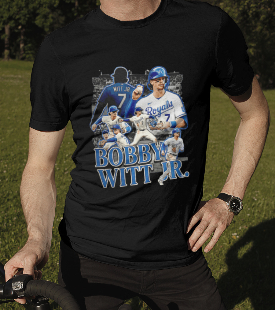 Kansas City Royals Bobby Witt Jr Multiple Poses Collage T-Shirt