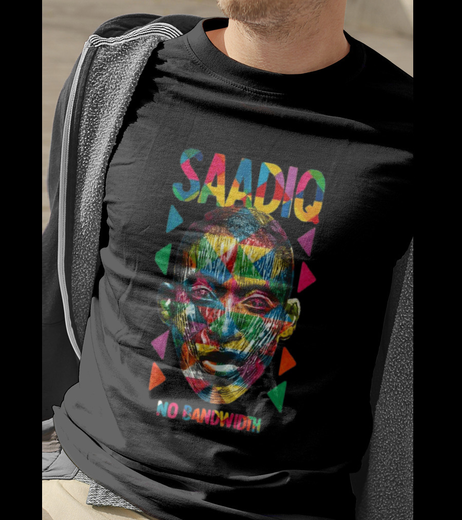 SAADIQ Colorful Geometric Face No Sandwich T-Shirt