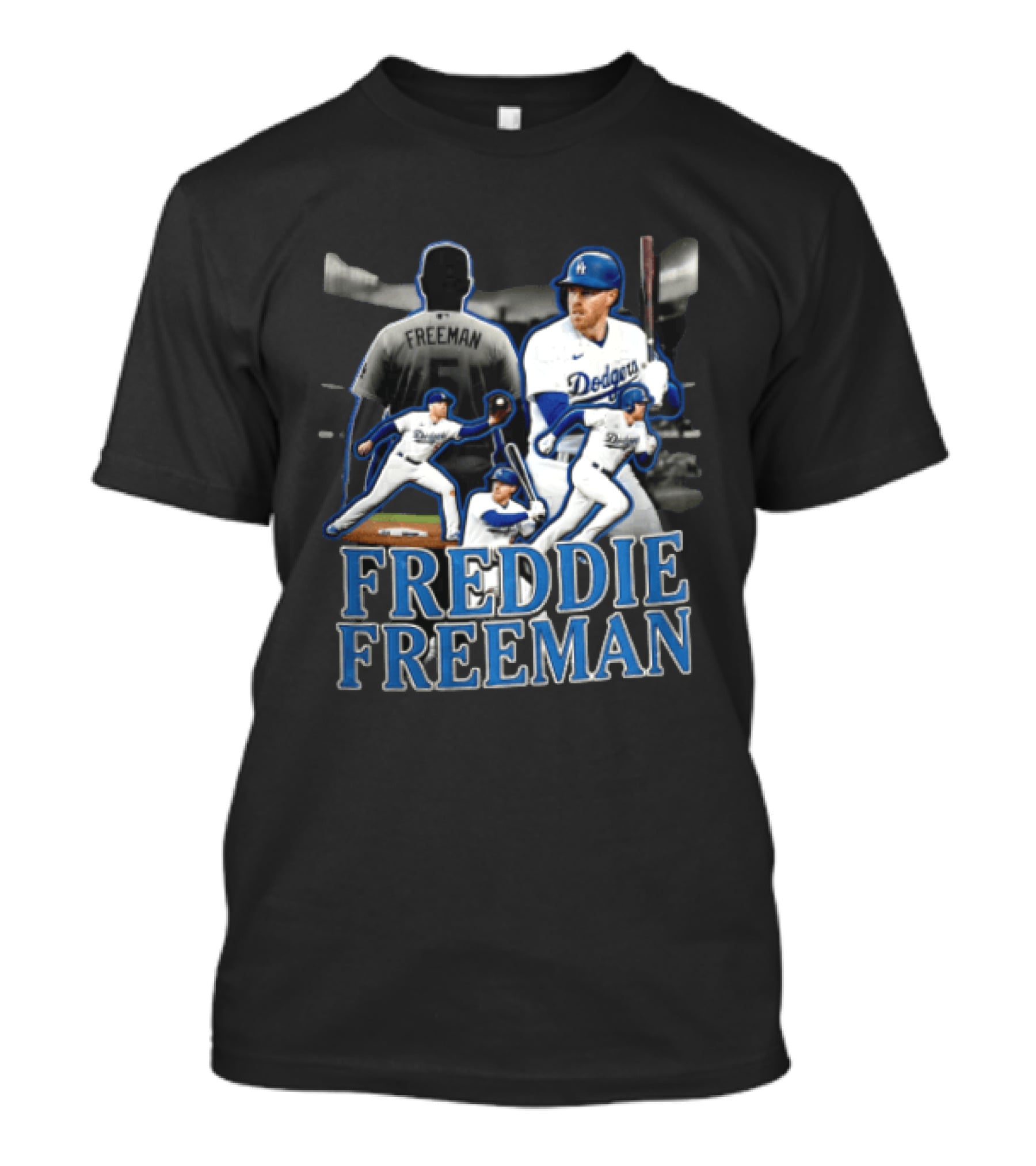 Los Angeles Dodgers Freddie Freeman Baseball Player Action Shots T-Shirt