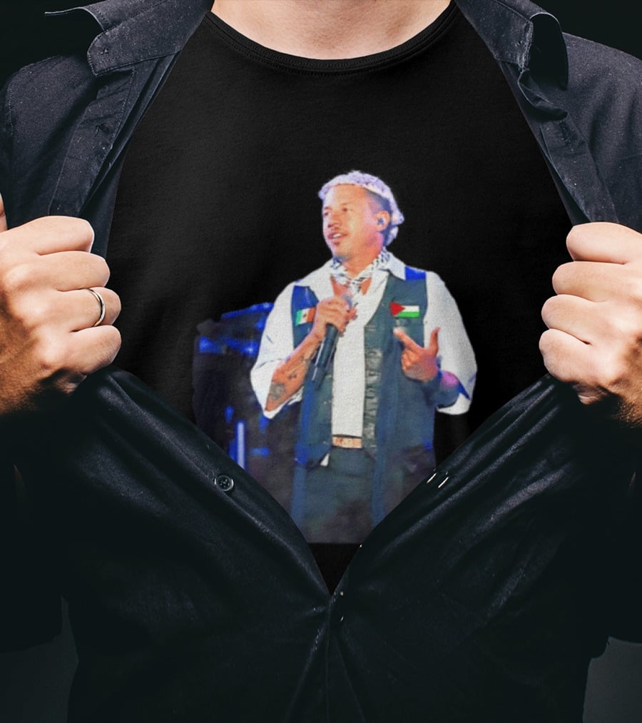 Macklemore Live Performance Vest With Flag Patches T-Shirt