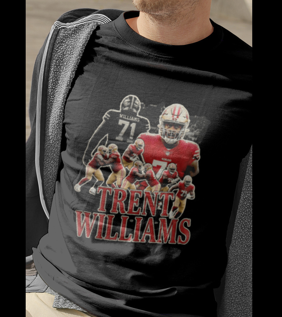 San Francisco 49ers Trent Williams Number 71 Action Poses T-Shirt