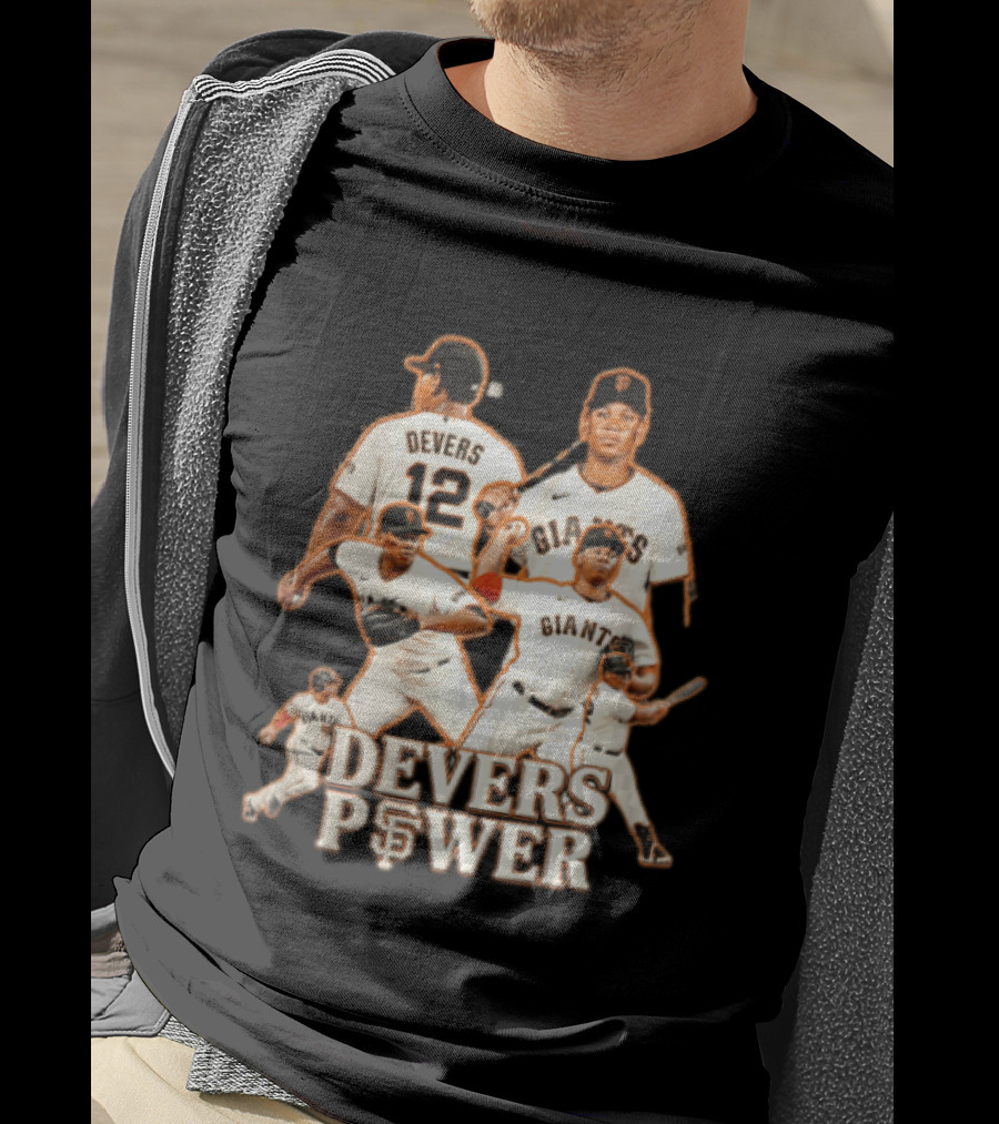 San Francisco Giants Devers Power Baseball Player Action Poses T-Shirt