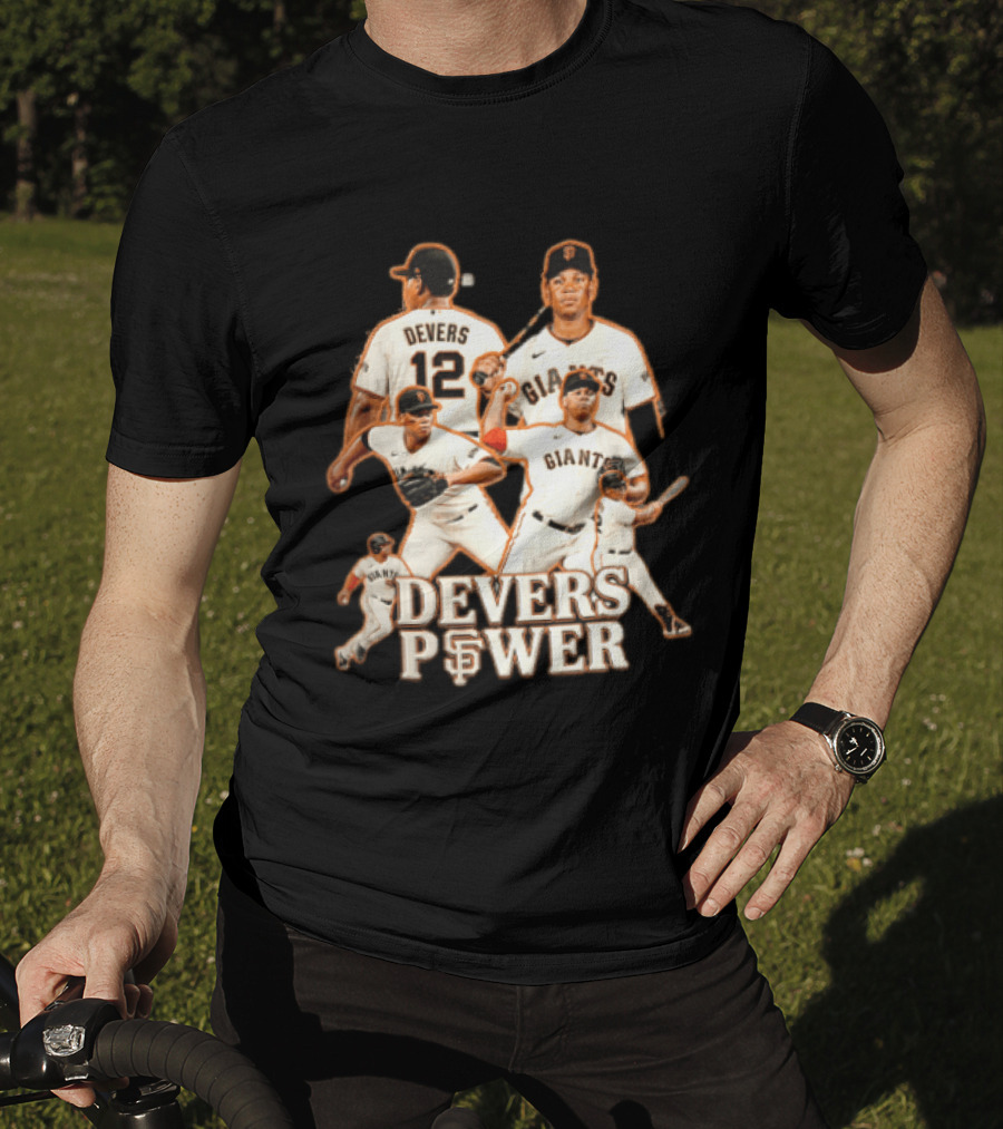 San Francisco Giants Devers Power Baseball Player Action Poses T-Shirt