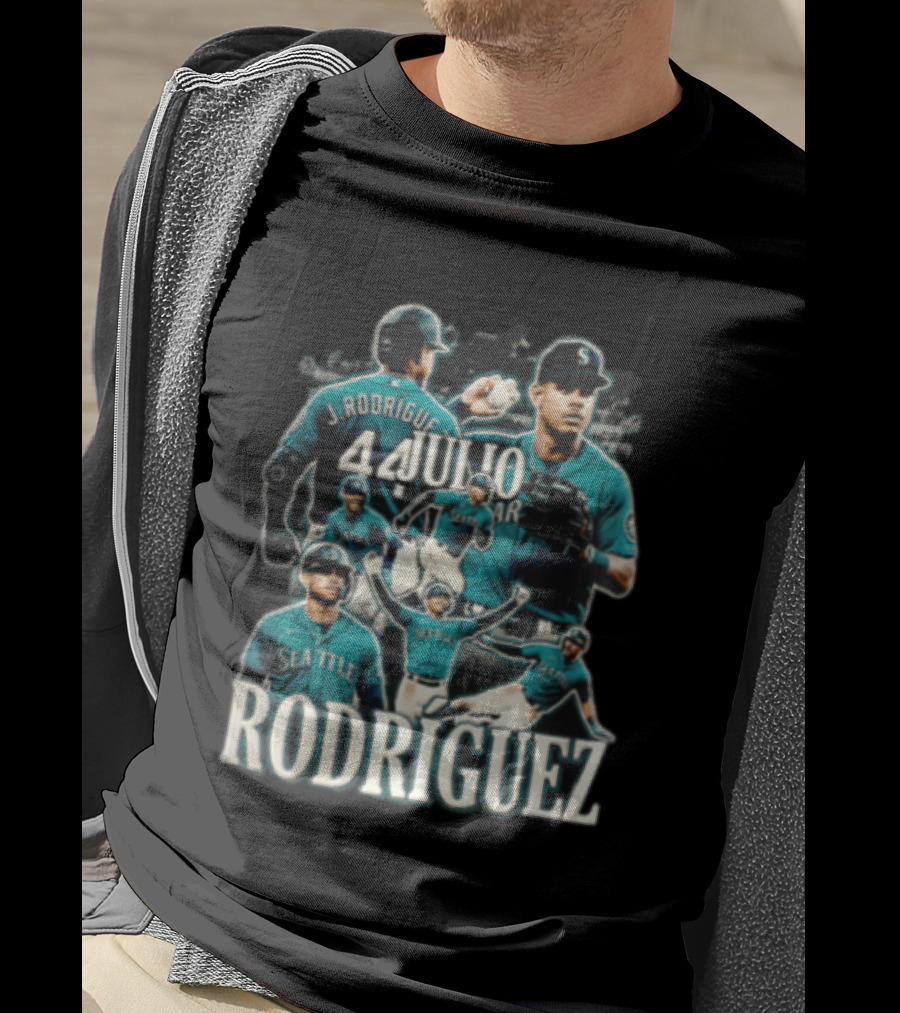Seattle Mariners Julio Rodríguez Multiple Action Poses J. Rodríguez 44 T-Shirt
