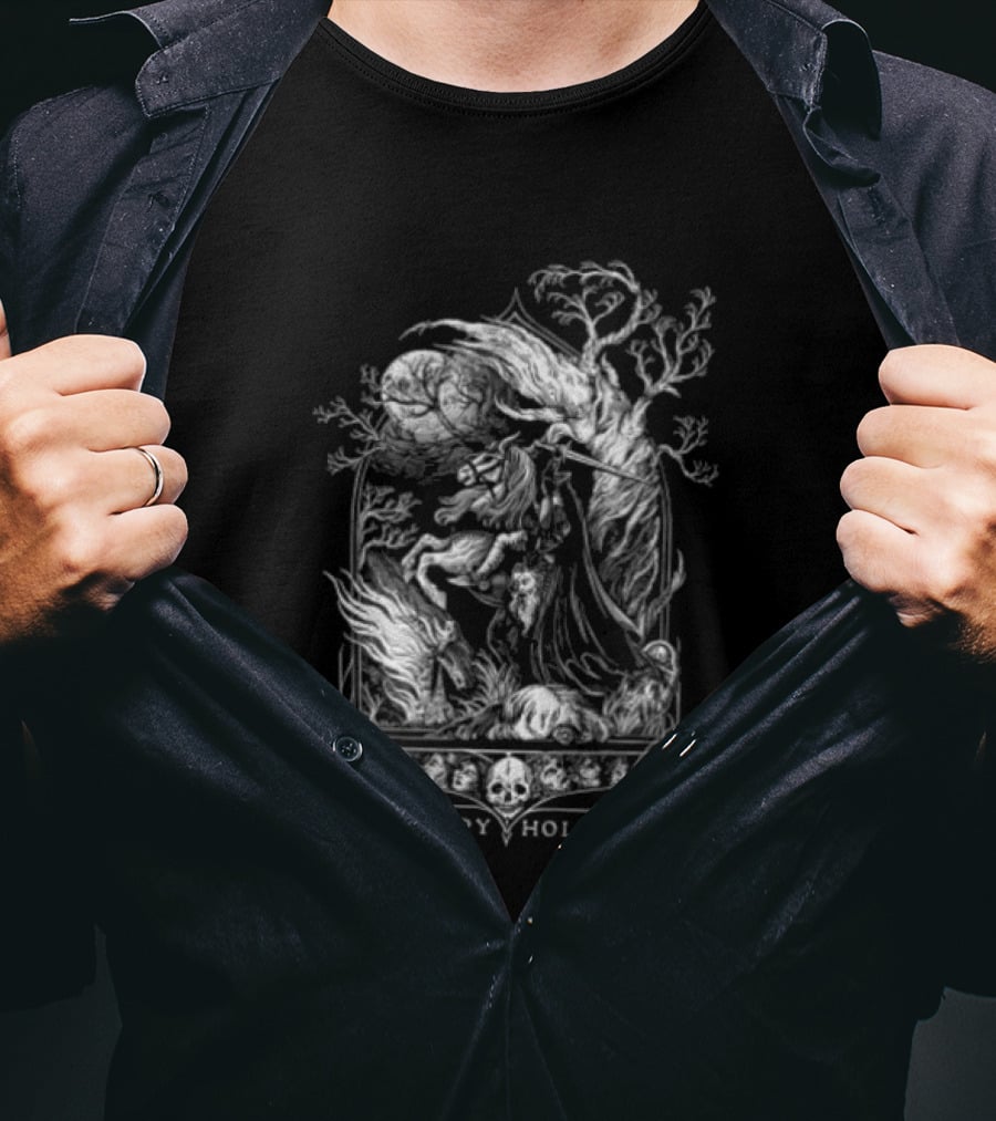 Sleepy Hollow Tree Of The Dead Ghostly Landscape T-Shirt