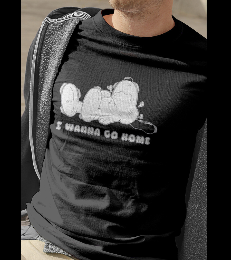 Peanuts Snoopy I Wanna Go Home Charlie Brown T-Shirt