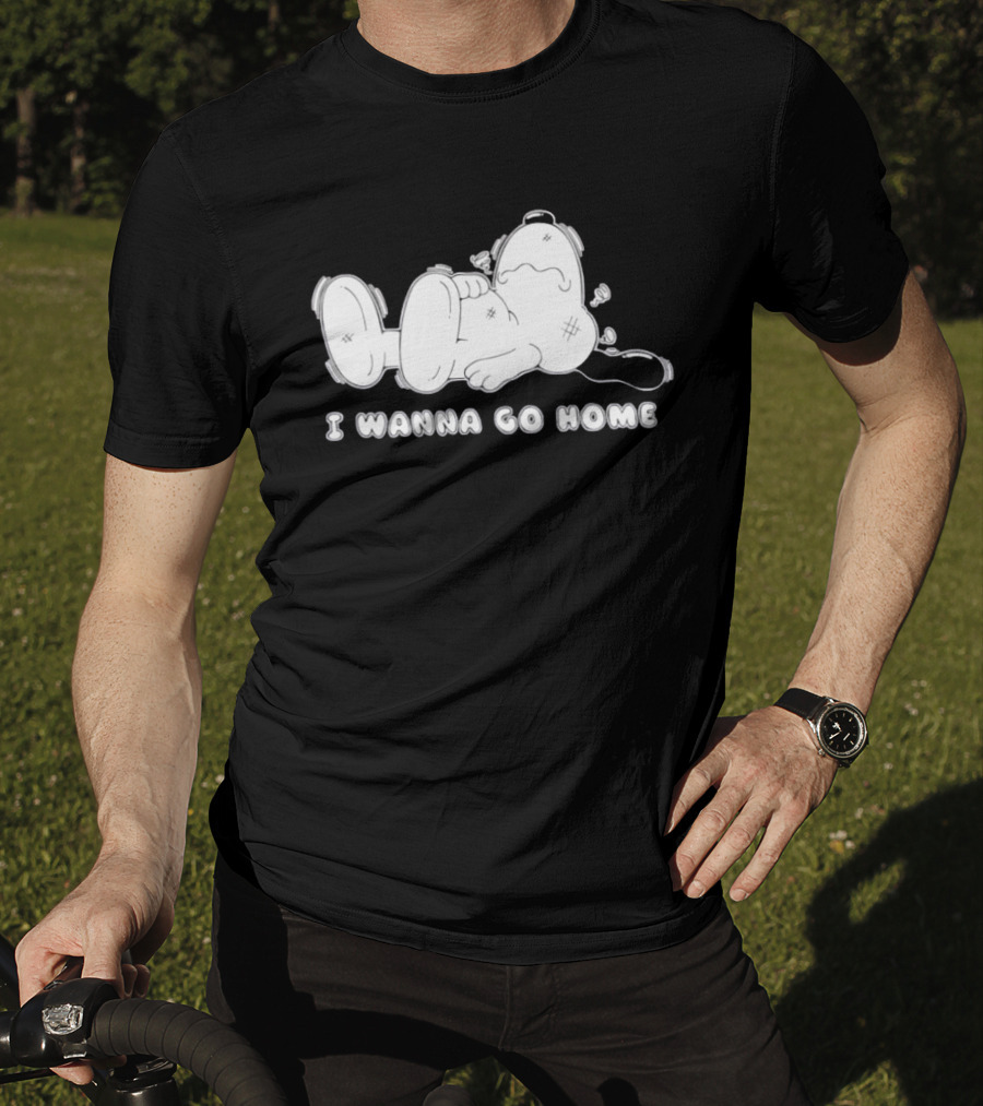Peanuts Snoopy I Wanna Go Home Charlie Brown T-Shirt