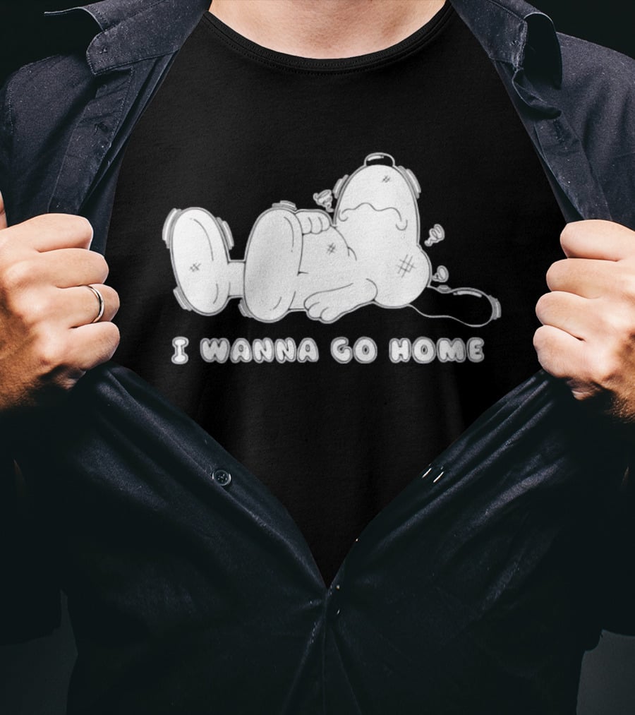Peanuts Snoopy I Wanna Go Home Charlie Brown T-Shirt