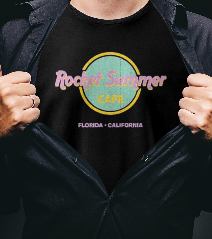 Rocket Summer Cafe Florida California T-Shirt
