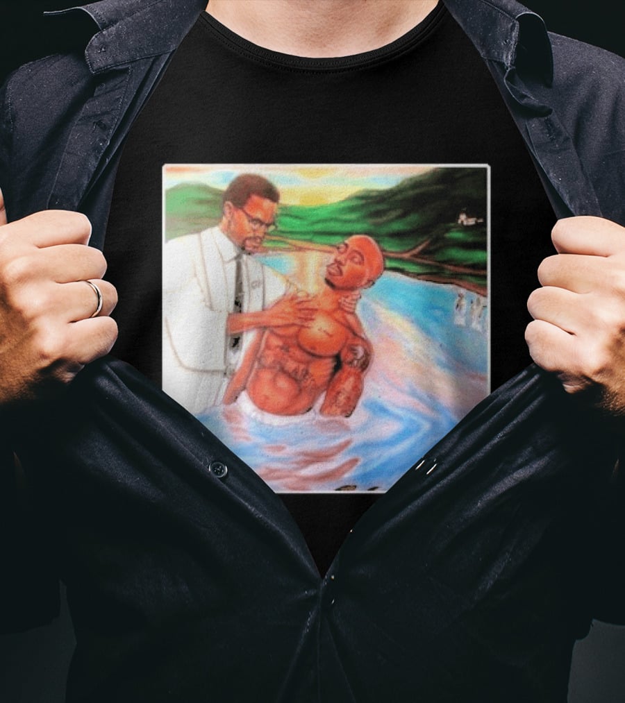 Tupac Shakur Baptism Imagery With Spiritual Symbolism T-Shirt