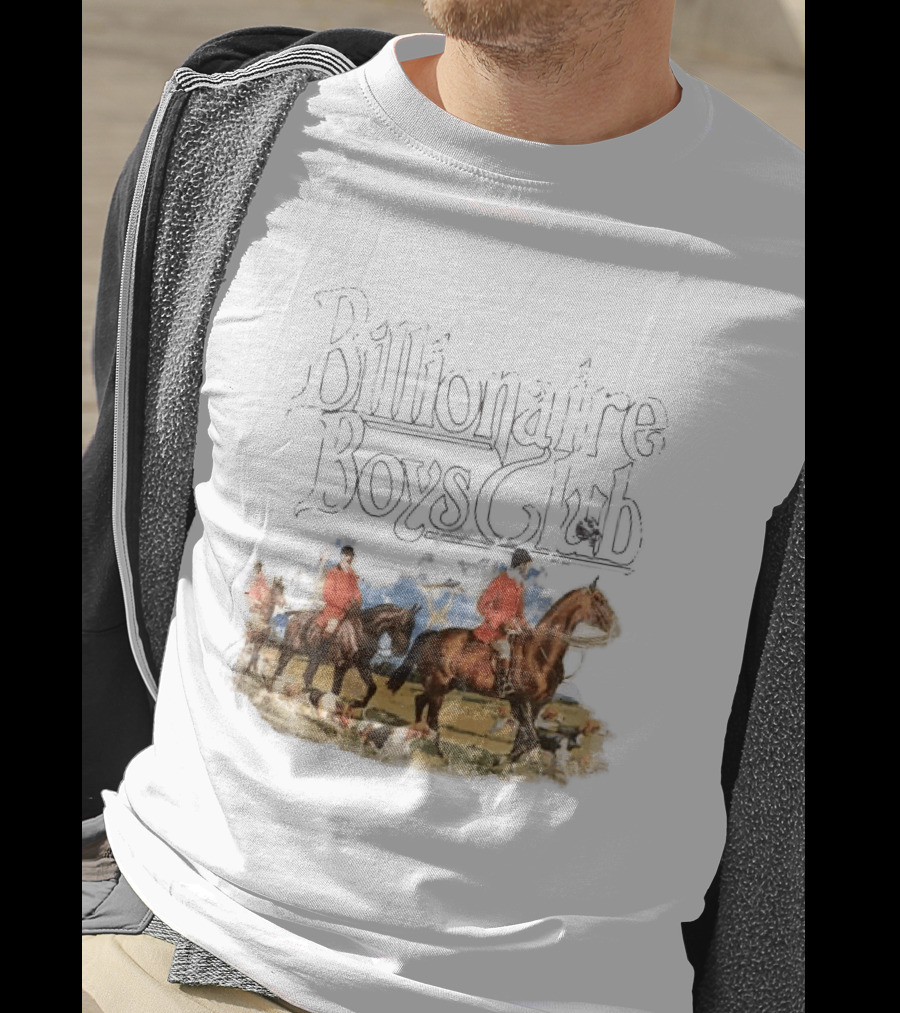 Billionaire Boys Club Equestrian Scene With Hunting Riders And Dogs T-Shirt