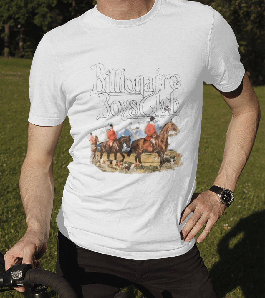 Billionaire Boys Club Equestrian Scene With Hunting Riders And Dogs T-Shirt