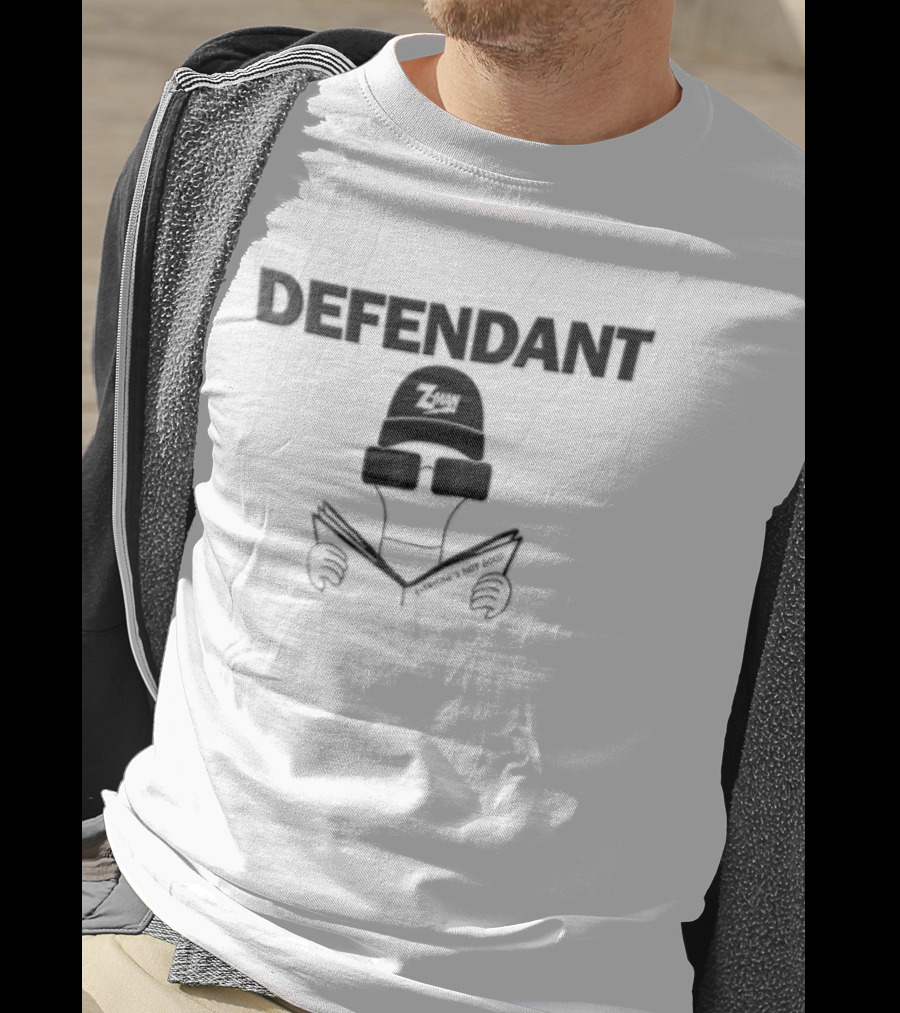 Defendant Everyone's Not Good Figure Hat Sunglasses Reading T-Shirt